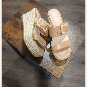 Michael Kors Brown Wedge Sandals